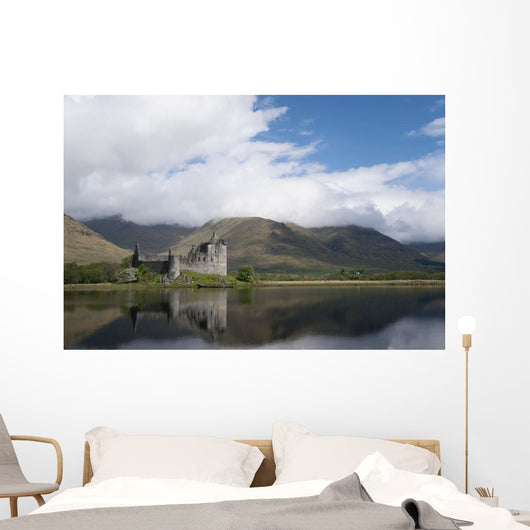 Castle reflecting in water Wall Mural