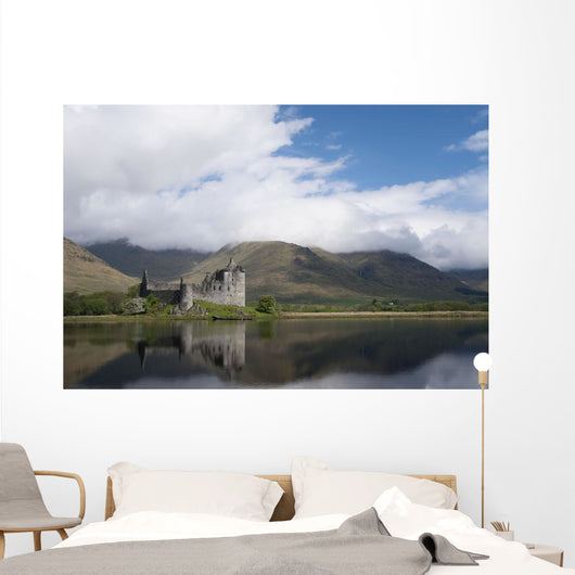 Castle reflecting in water Wall Mural