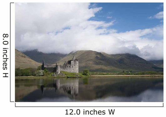 Castle reflecting in water Wall Mural