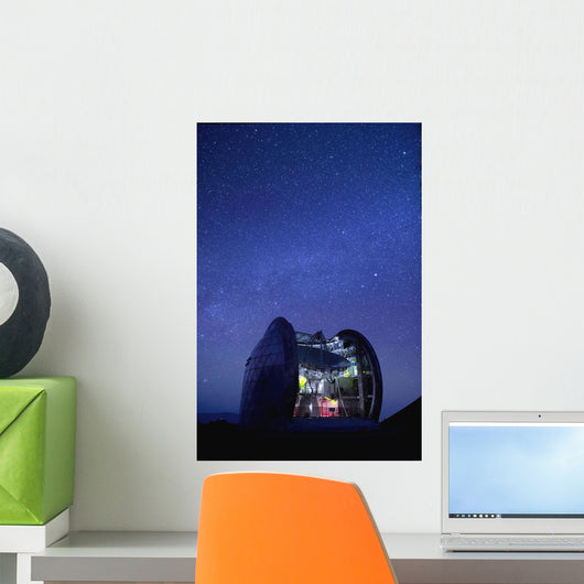 View of a starry night sky and the Milky Way Wall Mural