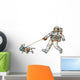 Astronauts Man and Dog Wall Decal