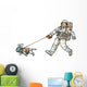 Astronauts Man and Dog Wall Decal