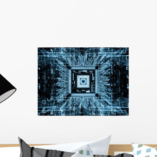 Virtual Life Computer Cpu Wall Decal