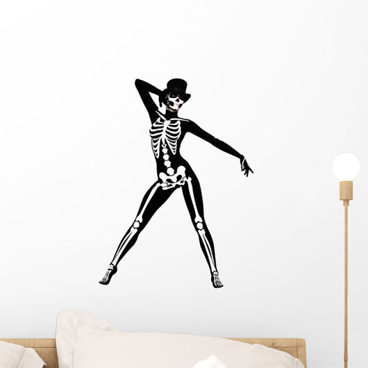 Halloween Dance Party Skeleton Wall Decal
