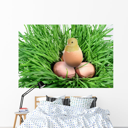 Nestling and Shell Eggshell Wall Mural