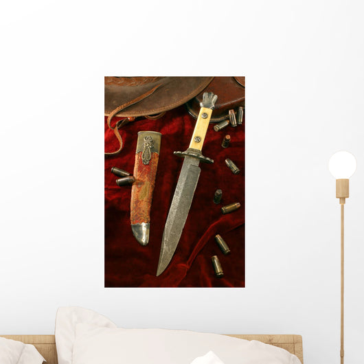 Old Bowie Knife Red Wall Mural