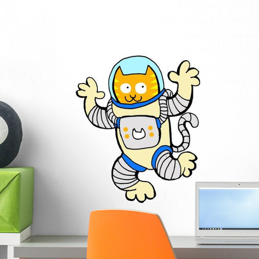 Astronaut Cat Wall Decal