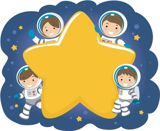 Stickman Kids Family Astronaut Wall Decal