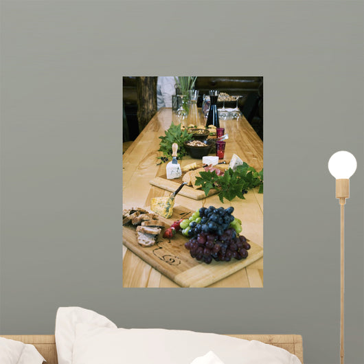 Bread And Fruit Hors D'oervres Wall Mural