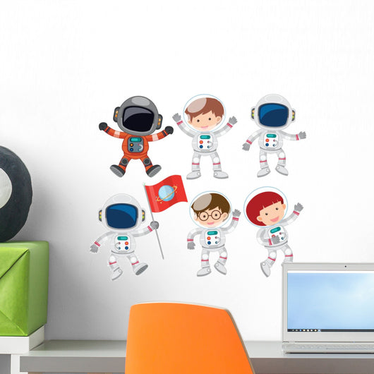 Set Astronaut Wall Decal Sticker Set
