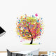 Happy Holiday Funny Tree With Baloons Wall Decal