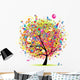 Happy Holiday Funny Tree With Baloons Wall Decal