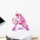 Chubby Pink Love Unicorn Wall Decal