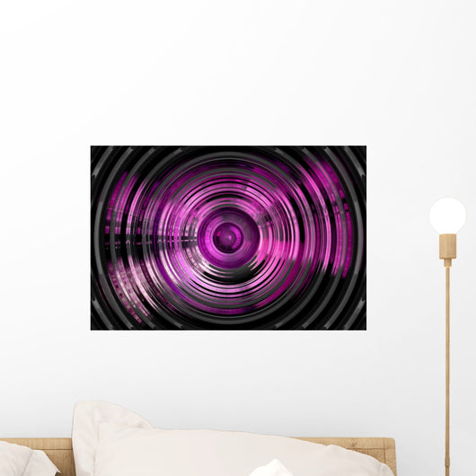 Abstract Purple Hypnotic Background Wall Mural