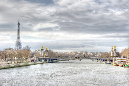 alexander iii bridge and eifell tower Wall Mural