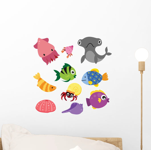 Marine Life Wall Decal Sticker Set
