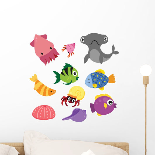 Marine Life Wall Decal Sticker Set