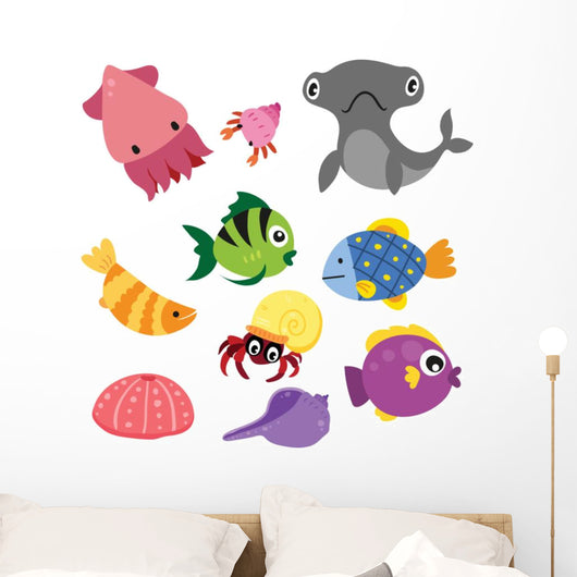 Marine Life Wall Decal Sticker Set
