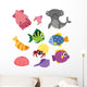 Marine Life Wall Decal Sticker Set