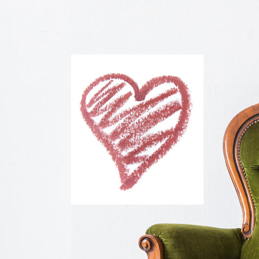 Lipstick Heart Wall Decal