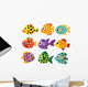 Spotted Fish Vector Collection Design Wall Decal Sticker Set