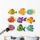 Spotted Fish Vector Collection Design Wall Decal Sticker Set