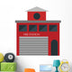 Fire Station Icon Vector Wall Decal