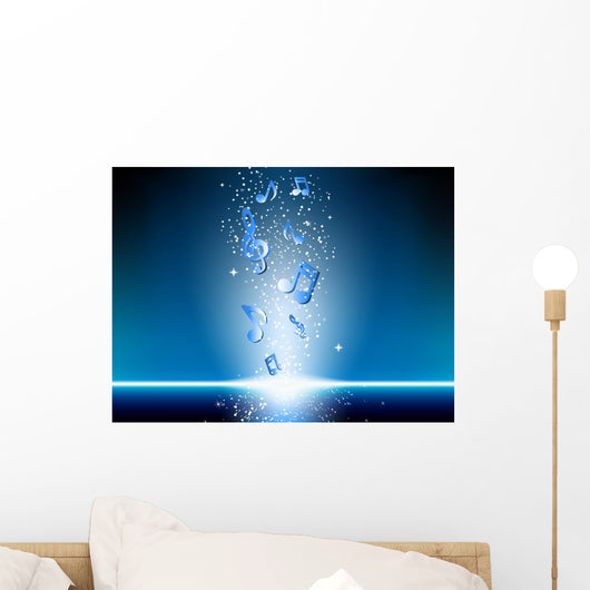 Blue with Music Notes