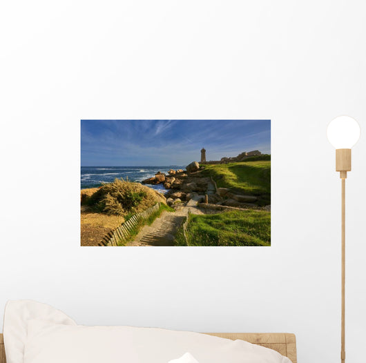 Lighthouse among Red Rocks Wall Decal