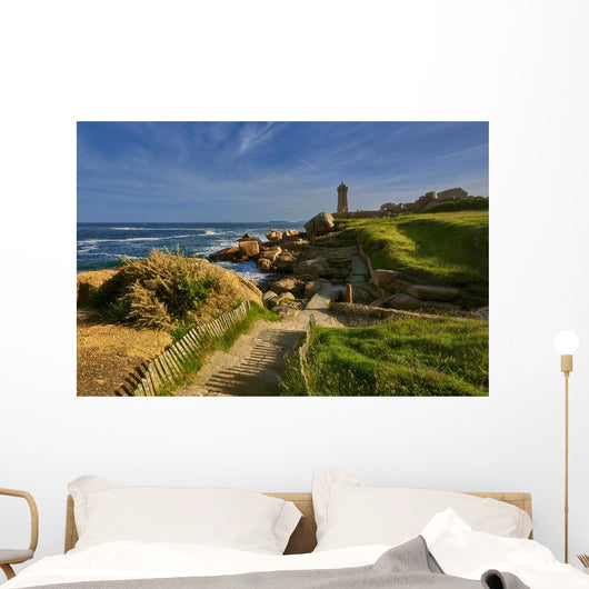 Lighthouse among Red Rocks Wall Decal