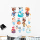 Cute Fantasy Farm Animals Wall Decal Sticker Set