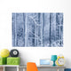 Frost Coated Birch Forest Wall Mural