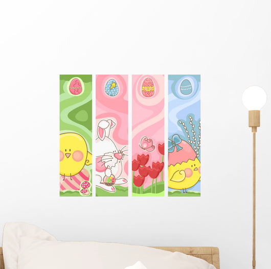 Easter Banners Wall Decal Sticker Set