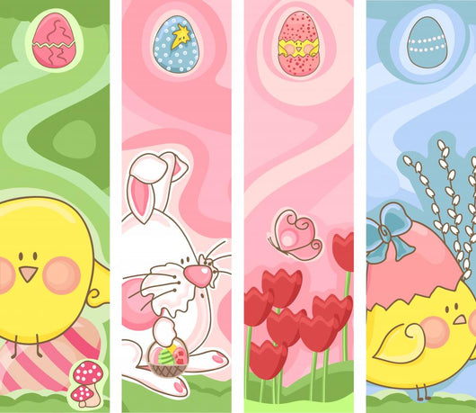 Easter Banners Wall Decal Sticker Set