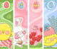 Easter Banners Wall Decal Sticker Set