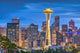 Seattle Washington Usa Skyline & Space Needle Wall Decal