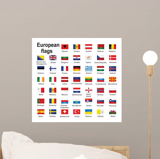 european country flags Wall Mural