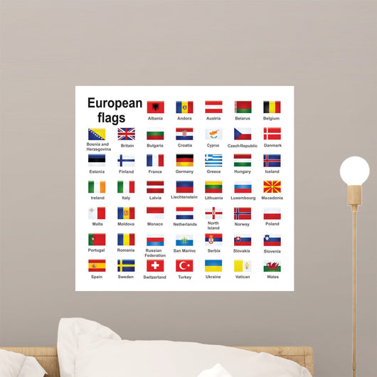european country flags Wall Mural
