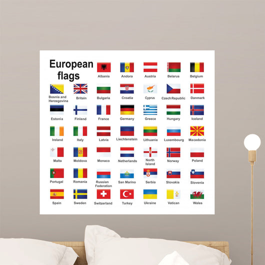 european country flags Wall Mural