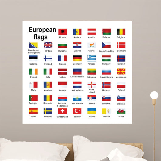 european country flags Wall Mural