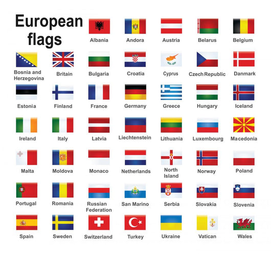 european country flags Wall Mural