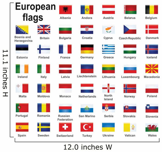 european country flags Wall Mural