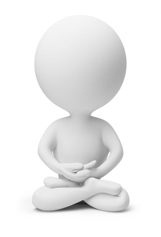 3D Small People Meditation Wall Decal