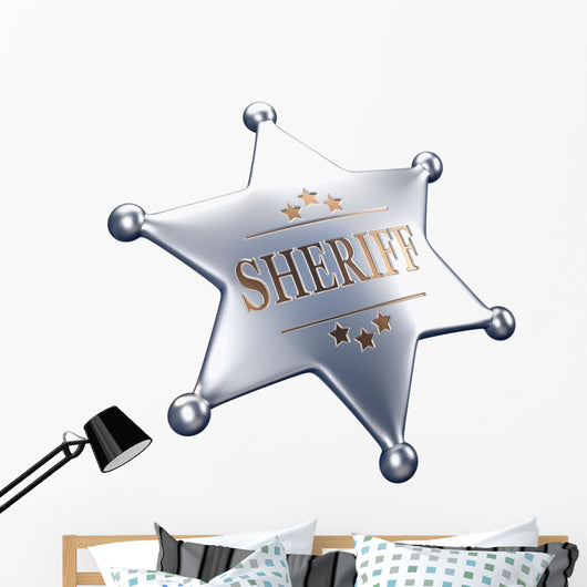 Sheriff Badge Wall Decal