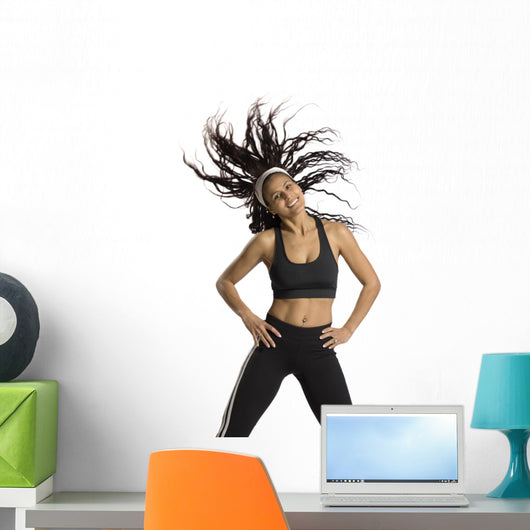 fitness instructor in motion Wall Decal