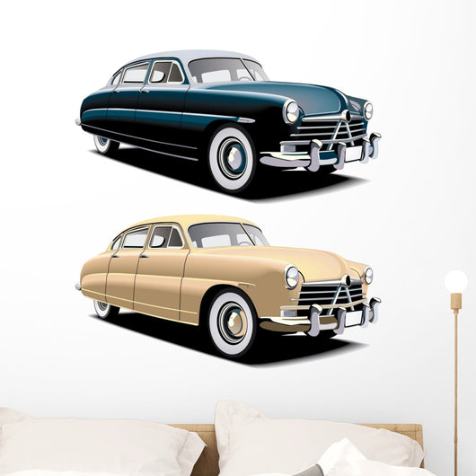 old-fashioned big car Wall Mural