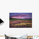 Scenic View Of Alpine Tundra With Alaska Range Wall Mural