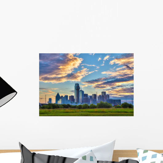Overview Downtown Dallas Skyline Wall Decal