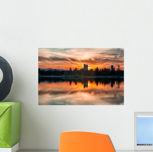 Colorful Sunset Denver City Wall Decal