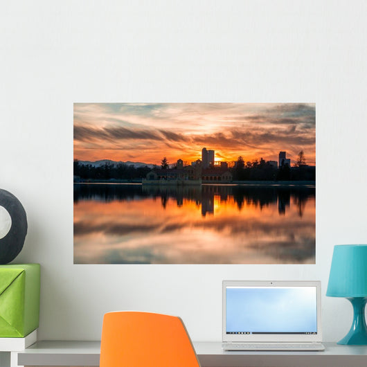 Colorful Sunset Denver City Wall Decal